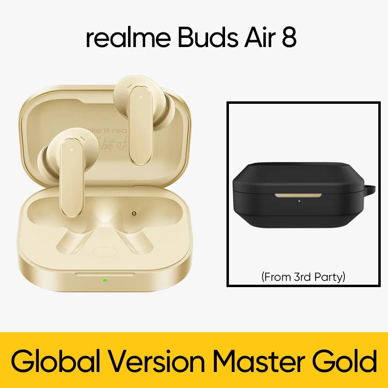 realme Buds Air 8 Wireless Earphone Bluetooth 5.4 Active Noise Cancelling True Hours Battery TWS Earbuds Global Version