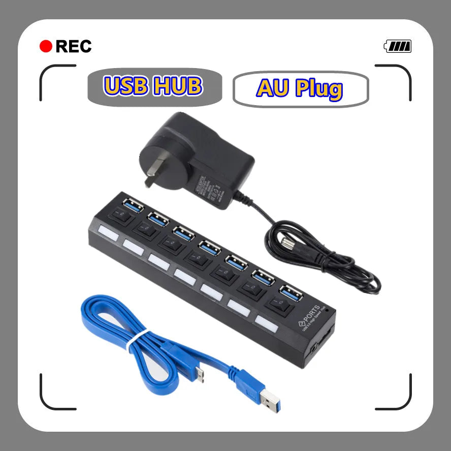 USB Hub 3.0 USB Splitter Several Ports Multi USB Hub 3.0 Power Adapter Extender Computer Accessories Switch USB for Home