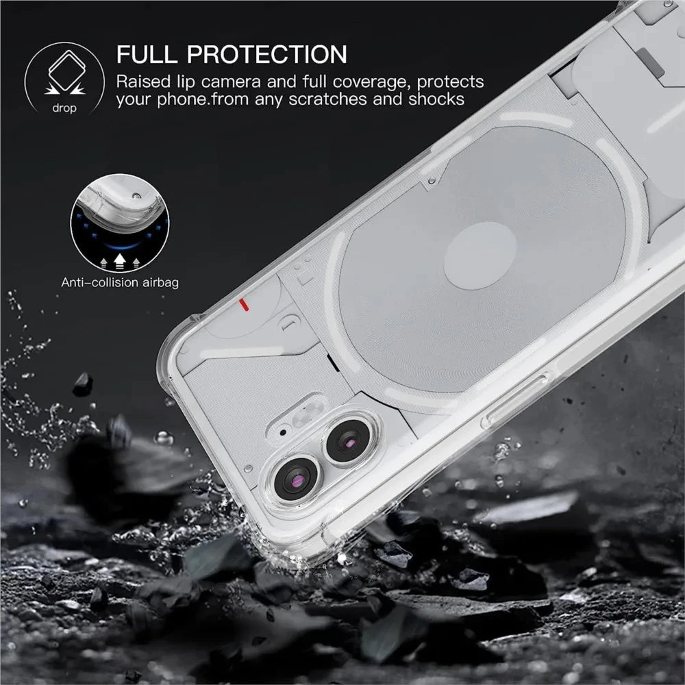 Clear Case For Nothing Phone 1 2 2A One Two Thick Shockproof Soft Silicone Phone Cover No thing Phone1 Phone2 2A Coque