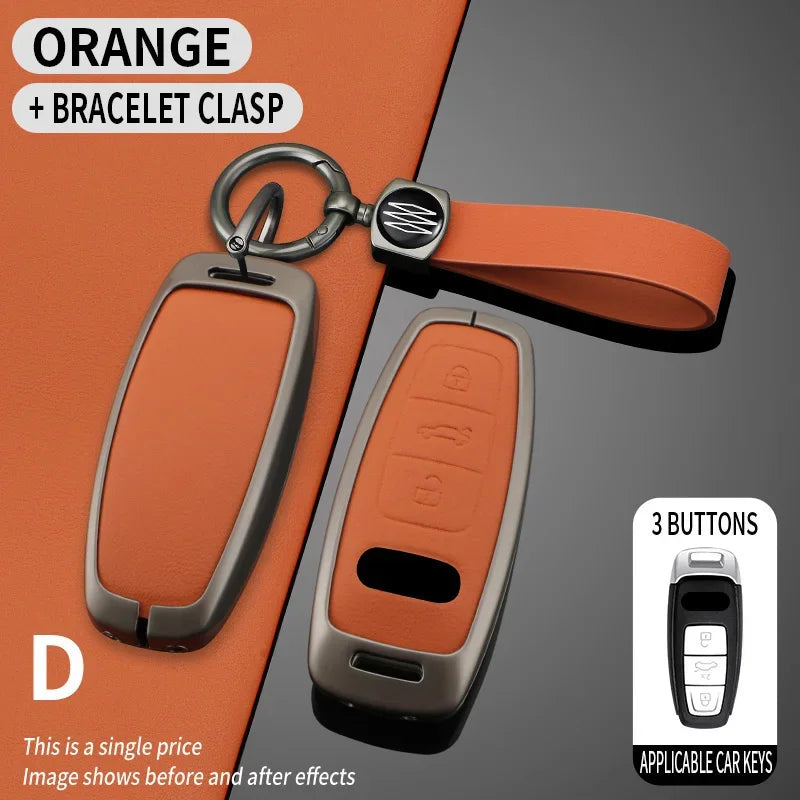 Car smart remote key casing pendant car styling accessories suitable for Audi A3 A4 B9 A7 4K A8 E-tron Q5 Q8 C8 D5 SQ8 keychain