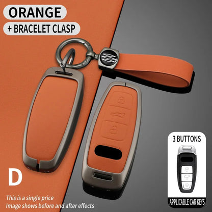 Car smart remote key casing pendant car styling accessories suitable for Audi A3 A4 B9 A7 4K A8 E-tron Q5 Q8 C8 D5 SQ8 keychain