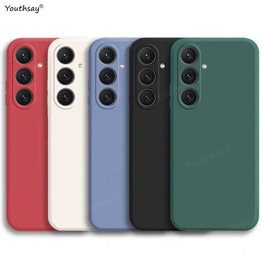 For Samsung Galaxy M35 Case Cover Samsung Galaxy M35 Funda Coque Soft Original Liquid Silicone TPU Back Case For Samsung M35 5G