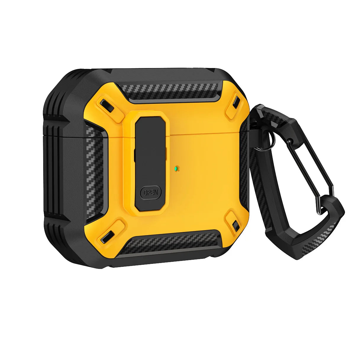 Portable Headphone Case For AirPods 1 2 3 And Pro 1 2 Shockproof TPU Cover With Security Lock Keychain Daily Carry Accessories
