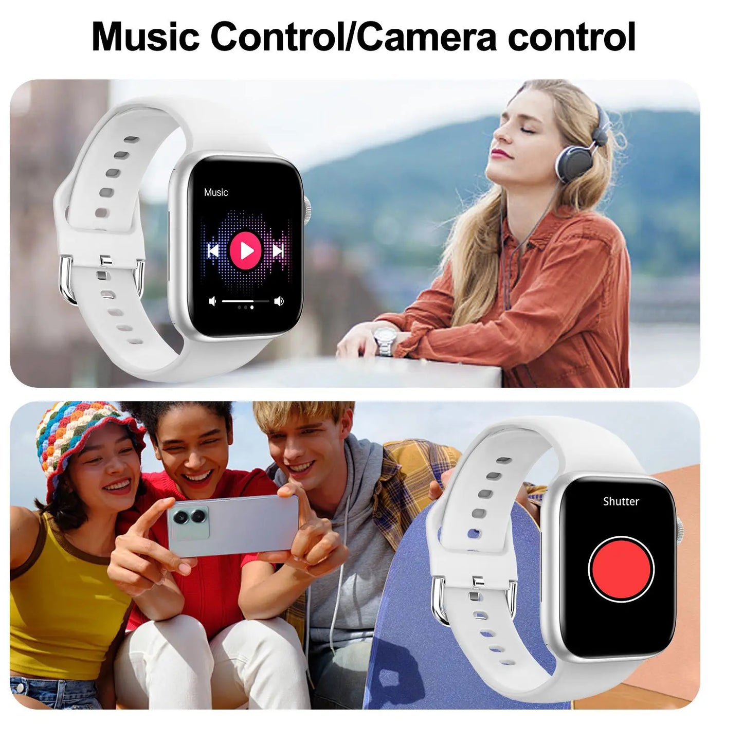Smart Watch, Wireless Call/Dial, Multi-Sport Mode, Multiple APP Reminders, Suitable for Men and Women, Compatible with IPhone/An