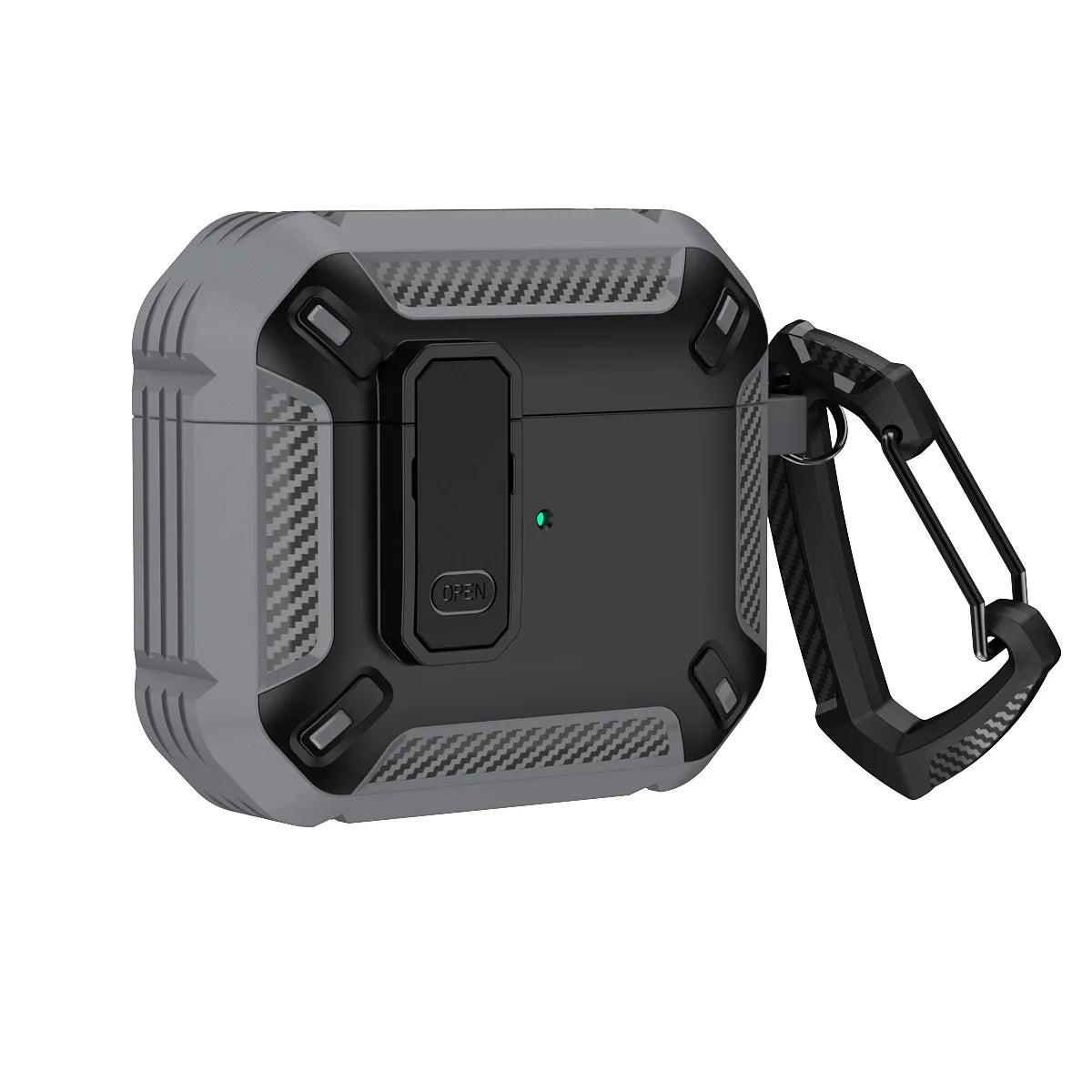 Portable Headphone Case For AirPods 1 2 3 And Pro 1 2 Shockproof TPU Cover With Security Lock Keychain Daily Carry Accessories
