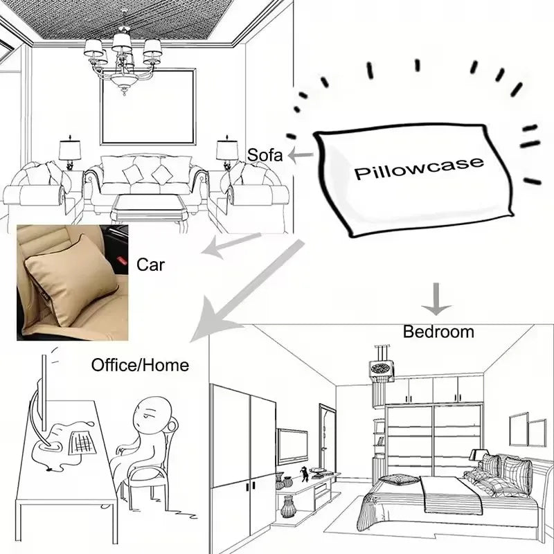 Decorative Pillows for Sofa Sleep Pillow Home and Decoration Sanrios Cushion Cover Pillowcase 50*70 Cushions Cases Covers Luxury