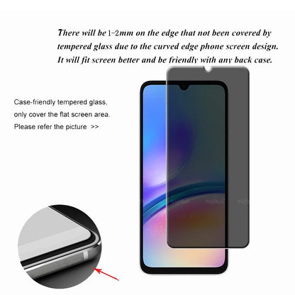 4Pcs For Samsung A05S Glass Samsung Galaxy A05S Tempered Glass Phone Privacy Anti-Spy Cover Glue Screen Protector Samsung A05S