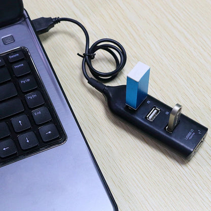 High Speed USB Hub 4 Port USB 2.0 with Cable Mini USB Splitter Hub Use Power Adapter Multiple Socket For PC Laptop Notebook