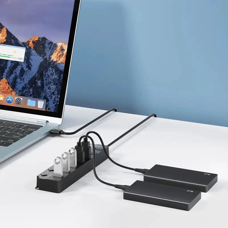 USB 3.0 Hub USB Hub 2.0 Multi USB Splitter Hub 120cm Long Cable Multiple Expander for Computer Laptop PC Accessories USB Adapter