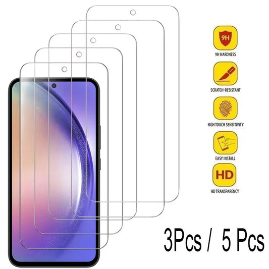 for Samsung S25 S26 S24 Ultra S21 S22 S23 Tempered Glass for Samsung Galaxy A55 A56 A36 A14 A54 A52 A34 A35 A15 A16 Screen Protector For Samsung S26 Protection For Samsung S25 Ultra