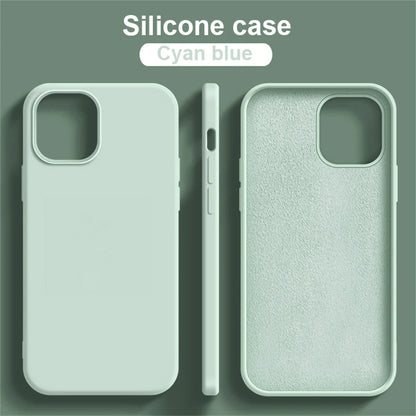 Original Phone Case For iPhone 17 16 15 11 12 13 14 Pro Max Luxury Liquid Silicone Cases For 7 8 Plus X XR Shockproof Soft Cover