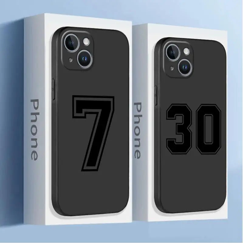 phone Cases for iphone 14 case 11 12 15 Pro XS Max 8 13 Mini X SE 7 16 Plus funda Antiscratch cover Basketball Numbers 10 7 30