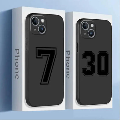 phone Cases for iphone 14 case 11 12 15 Pro XS Max 8 13 Mini X SE 7 16 Plus funda Antiscratch cover Basketball Numbers 10 7 30