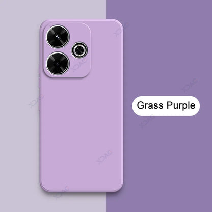 Luxury Dual Layer Cellphones Cases Covers for Xiaomi Redmi 13 4G 5G Camera Protection Redmi13 Soft Square Liquid Silicone Armor