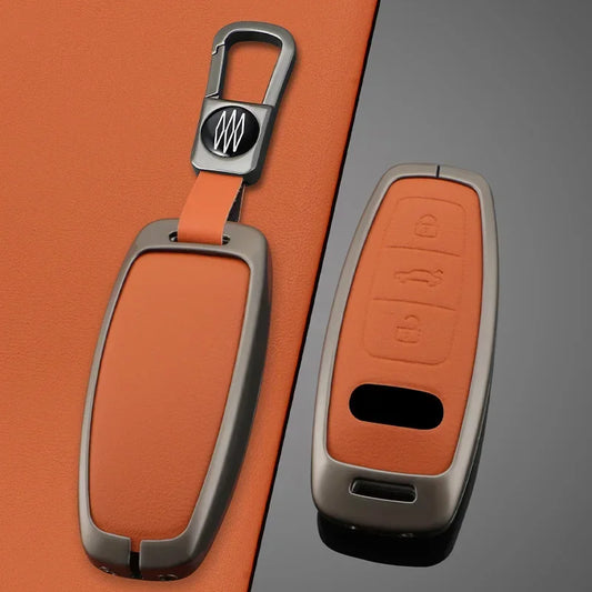 Car smart remote key casing pendant car styling accessories suitable for Audi A3 A4 B9 A7 4K A8 E-tron Q5 Q8 C8 D5 SQ8 keychain