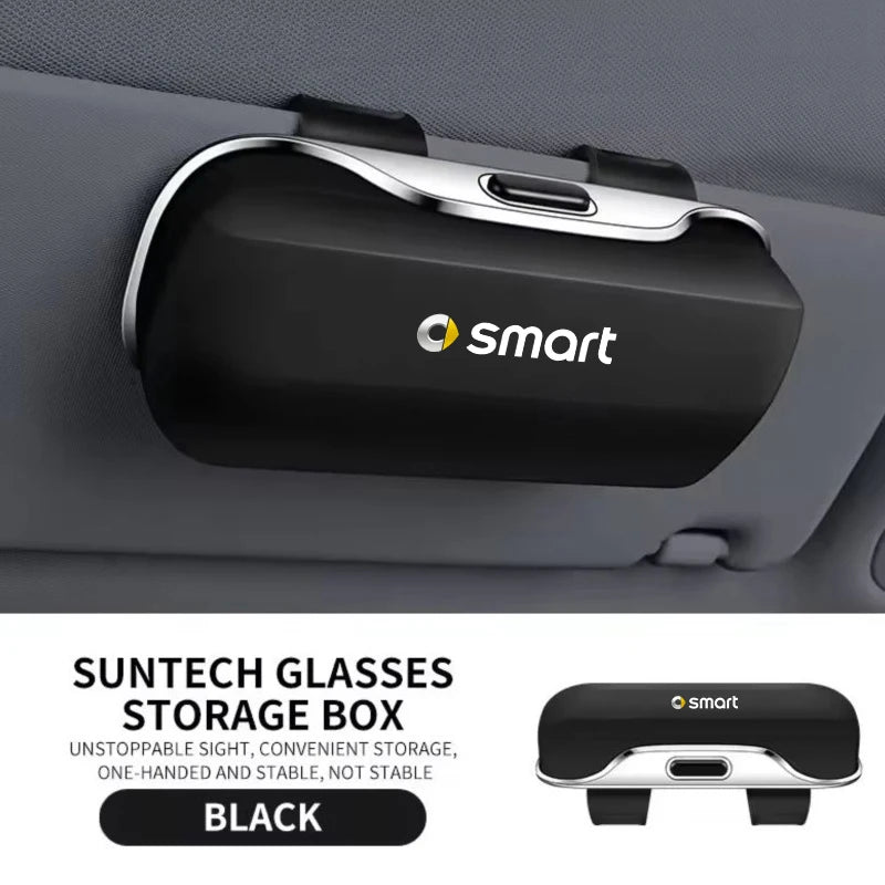 For Smart Fortwo Forfour 451 453 450 452 454 Roadster Car Visor Sunglasses Glasses Case Glasses Holder Clip Box Accessories