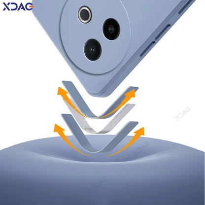 Luxury Dual Layer Cellphones Cases Covers for VIVO Y39 5G 6.68" Global Lens Protection VIVOY39 Soft Candy Silicone Square Armor