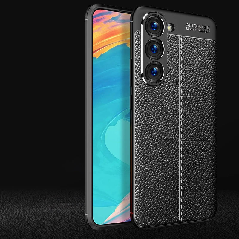 For Samsung Galaxy S23 Plus Case Cover Samsung S23 S 23 Plus Ultra Capa Shockproof TPU Leather For Fundas Samsung S23 Plus Coque