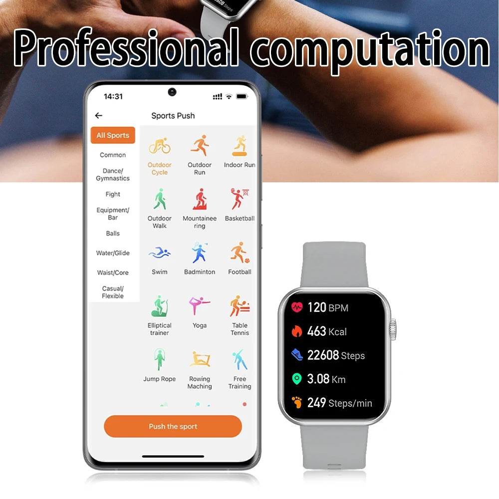 New Smart Watch For Women Full Touch Screen Bluetooth Call Waterproof Watches Sport Fitness Tracker Smartwatch Lady Reloj Mujer
