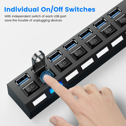USB Hub 3.0 USB Splitter Several Ports Multi USB Hub 3.0 Power Adapter Extender Computer Accessories Switch USB for Home