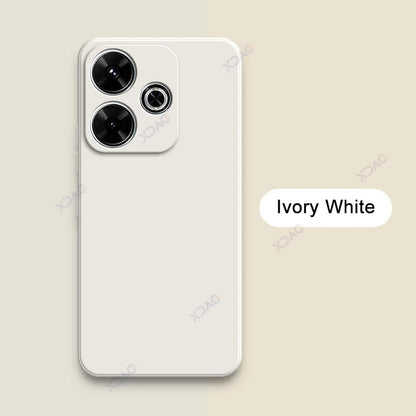 Luxury Dual Layer Cellphones Cases Covers for Xiaomi Redmi 13 4G 5G Camera Protection Redmi13 Soft Square Liquid Silicone Armor