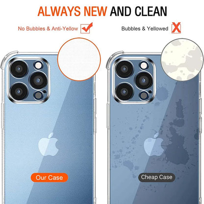 Case For iphone 13 Pro Case iphone 11 12 13 mini 14 15 16 Pro Max Cover Shockproof Clear Silicone Cover Cases