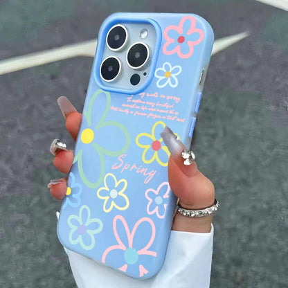 Spring Flower Pattern Phone Case For iPhone 17 16 Pro Max Cases iPhone 17e 16e 11 15 12 13 14 Pro Max Air X XS XR 7 8 Plus Cover