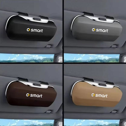 For Smart Fortwo Forfour 451 453 450 452 454 Roadster Car Visor Sunglasses Glasses Case Glasses Holder Clip Box Accessories