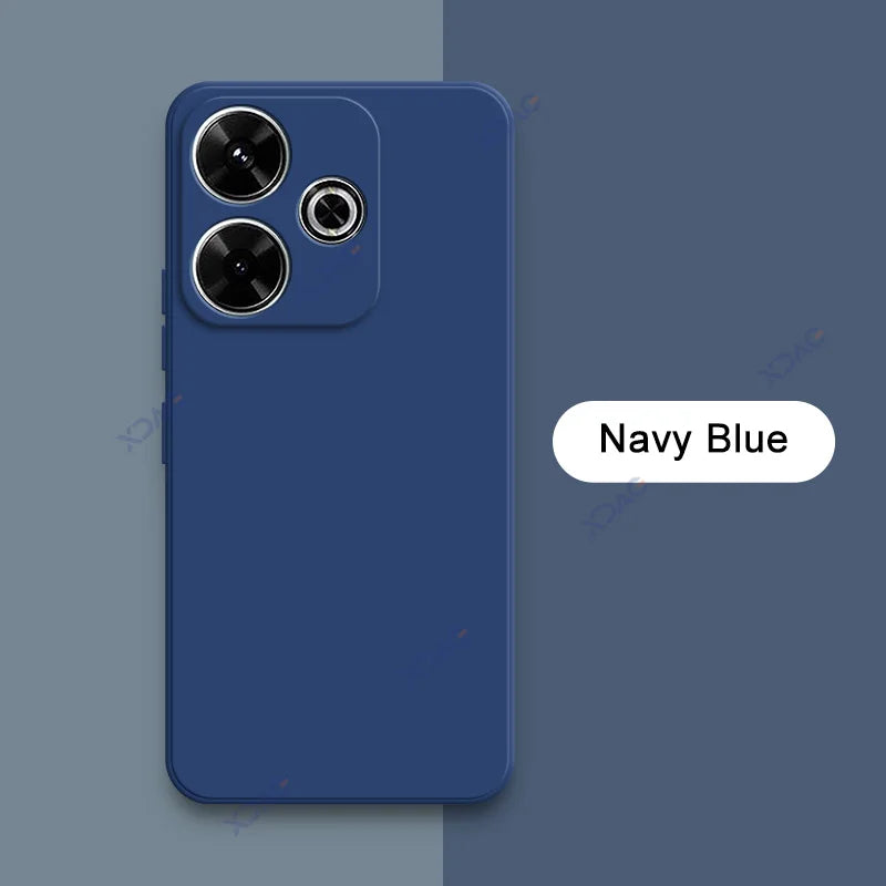 Luxury Dual Layer Cellphones Cases Covers for Xiaomi Redmi 13 4G 5G Camera Protection Redmi13 Soft Square Liquid Silicone Armor
