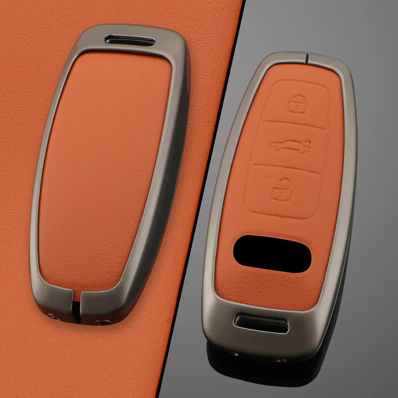 Car smart remote key casing pendant car styling accessories suitable for Audi A3 A4 B9 A7 4K A8 E-tron Q5 Q8 C8 D5 SQ8 keychain