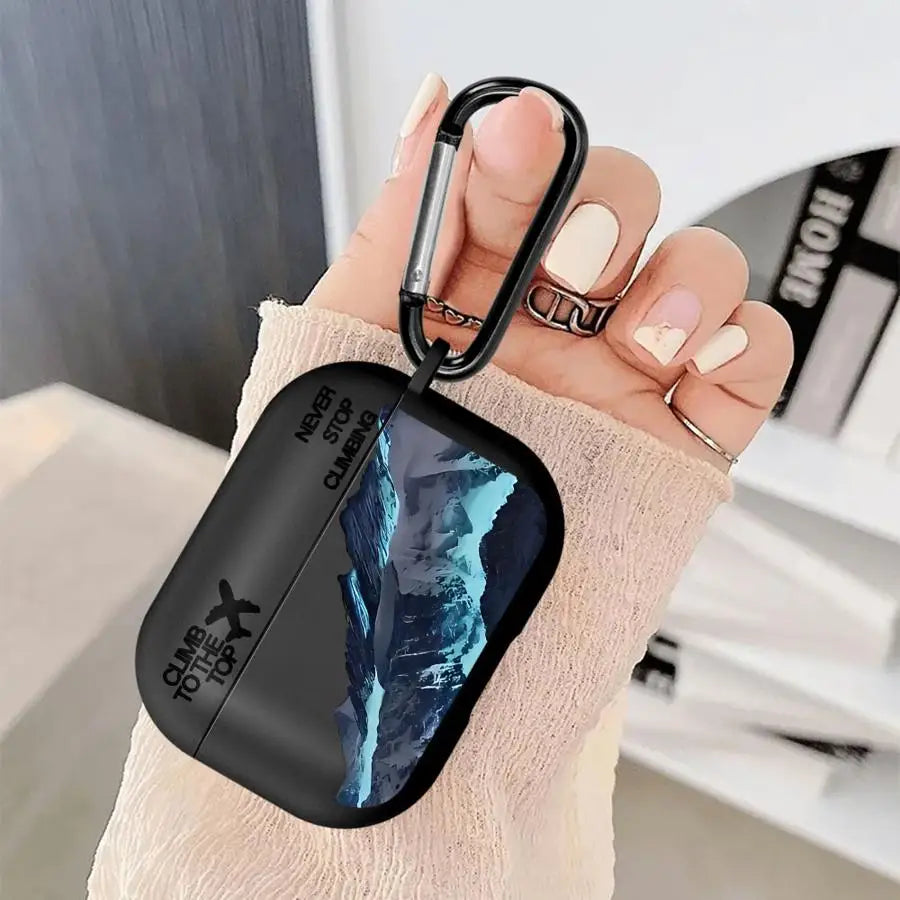 Earphone Cases Cover Case For Airpods 3 Pro2 Pro3 1 Pro 4 2 Snow Mountain Airplane