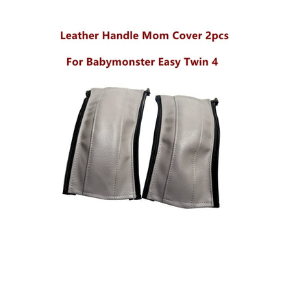 Stroller Handle Cover For Babymonster Easy Twin 4 Pram Bar Leather Sleeve Protective Cases Covers Stroller Bumper Accessories