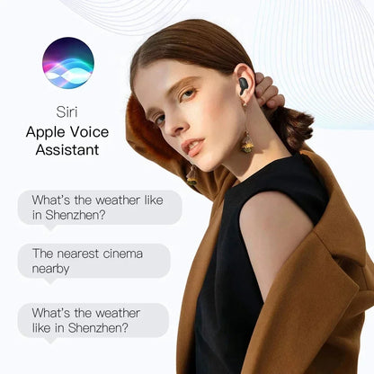 True Wireless Earbuds In-Ear Bluetooth Earphones Headphones For Noise Reduction Power Display Waterproof Touch Control With Mic