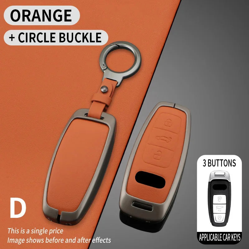 Car smart remote key casing pendant car styling accessories suitable for Audi A3 A4 B9 A7 4K A8 E-tron Q5 Q8 C8 D5 SQ8 keychain