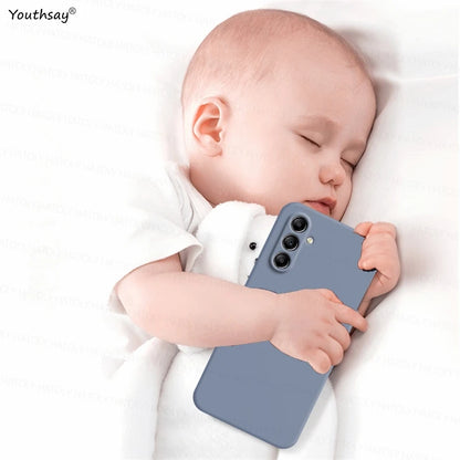 For Samsung Galaxy M35 Case Cover Samsung Galaxy M35 Funda Coque Soft Original Liquid Silicone TPU Back Case For Samsung M35 5G