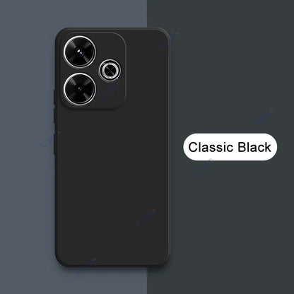 Luxury Dual Layer Cellphones Cases Covers for Xiaomi Redmi 13 4G 5G Camera Protection Redmi13 Soft Square Liquid Silicone Armor