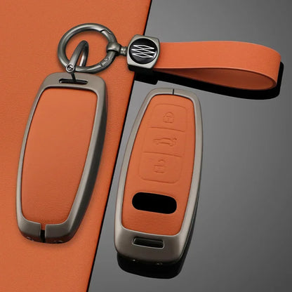 Car smart remote key casing pendant car styling accessories suitable for Audi A3 A4 B9 A7 4K A8 E-tron Q5 Q8 C8 D5 SQ8 keychain