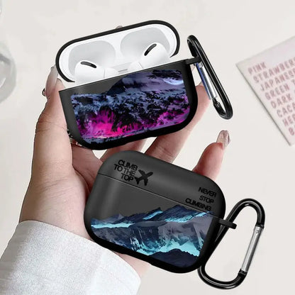 Earphone Cases Cover Case For Airpods 3 Pro2 Pro3 1 Pro 4 2 Snow Mountain Airplane
