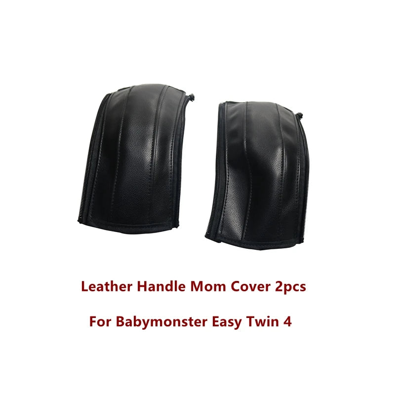 Stroller Handle Cover For Babymonster Easy Twin 4 Pram Bar Leather Sleeve Protective Cases Covers Stroller Bumper Accessories