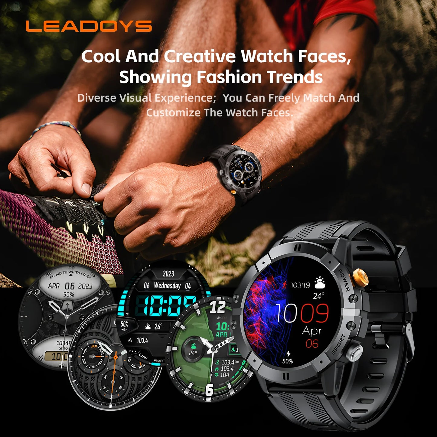 Smart Watch for Lovers, Outdoor Sports Matching, Message Notifications Deep Waterproof All-day Health Monitoring Valentine's Day