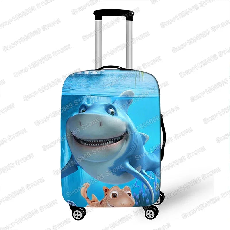 Funny Underwater Sea Animal Print Luggage Cover Elastic Suitcase Cover for Travelling Anti-dust Trolley Cases Covers