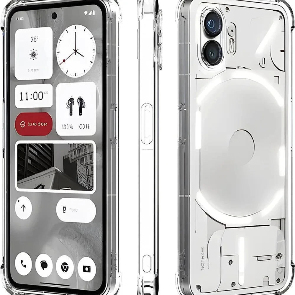 Clear Case For Nothing Phone 1 2 2A One Two Thick Shockproof Soft Silicone Phone Cover No thing Phone1 Phone2 2A Coque