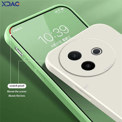 Luxury Dual Layer Cellphones Cases Covers for VIVO Y39 5G 6.68" Global Lens Protection VIVOY39 Soft Candy Silicone Square Armor