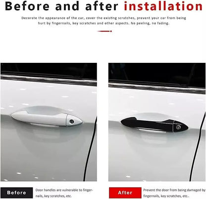 1 Set For Honda Accord 2013-2017 Exterior Smart Door Handle Frame Cover Trim With Smartkey ABS Protective Sticker Accessories