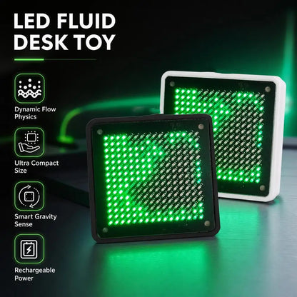 Smart Light Mini Gadget LED Fluid Simulation Water Flow Vibration Luminous Ornaments Desk Decoration