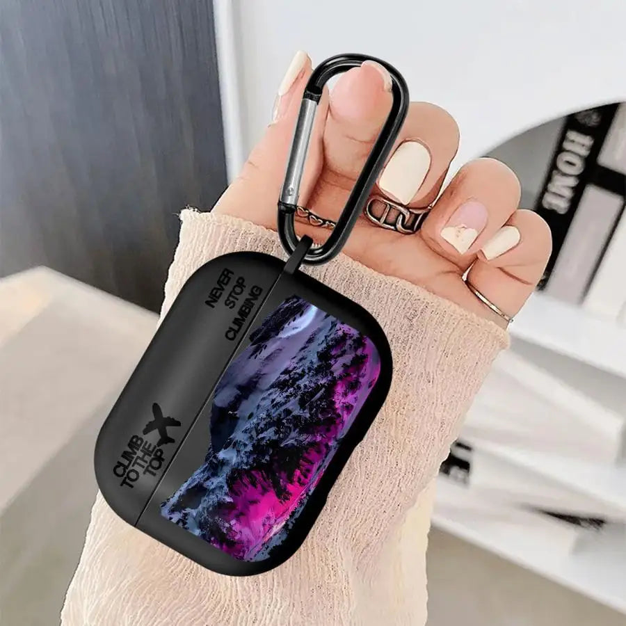 Earphone Cases Cover Case For Airpods 3 Pro2 Pro3 1 Pro 4 2 Snow Mountain Airplane