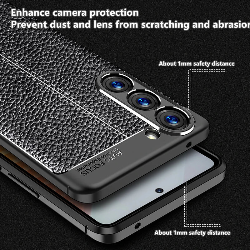 For Samsung Galaxy S23 Plus Case Cover Samsung S23 S 23 Plus Ultra Capa Shockproof TPU Leather For Fundas Samsung S23 Plus Coque