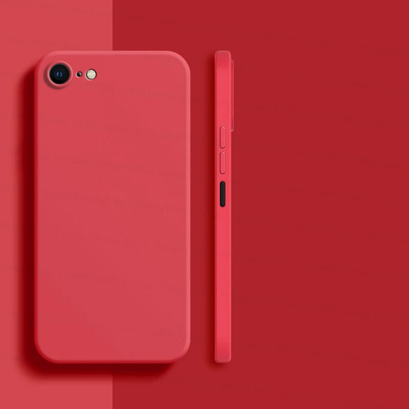 For iPhone 8 Case For iPhone SE 2022 2020 7 8 Plus Cover Case Luxury Shockproof Soft TPU Liquid Silicone Phone Back Cover Case