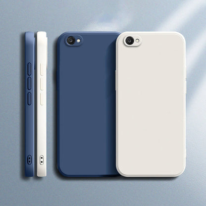 Square Liquid Silicone Soft Case For iphone 6 6s 7 8 Plus SE 2020 2022 Siquare Luxury Classic Phone Cover Funda