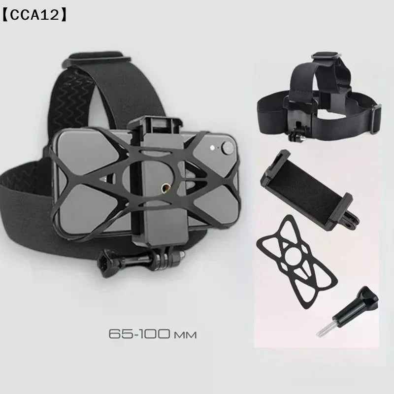 Head-Mounted Phone Holder First-Person Video Live Headband Body Mount For Phone Smartphones Action Camera